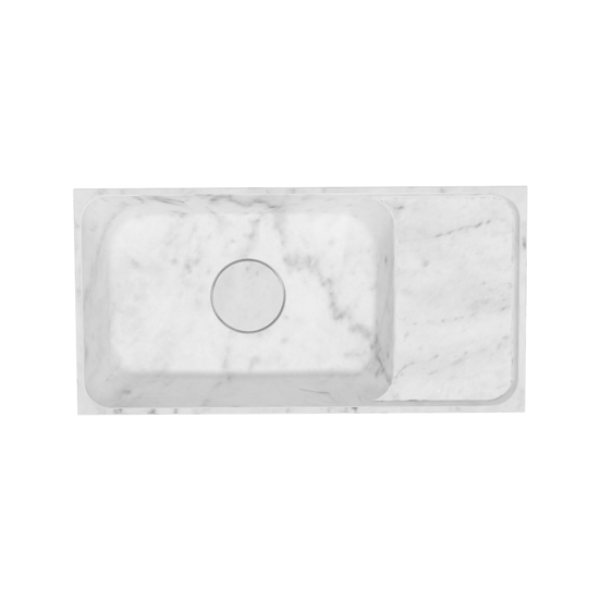 Balmani Dama lave-mains 42 x 21 cm Marbre Carrara