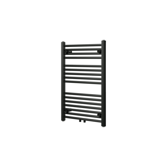 Vipera Kanza sèche-serviettes simple 50 x 80 cm chauffage central noir mat raccordements latéral et central possibles 448W