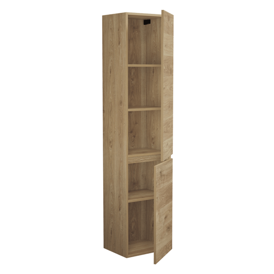 Balmani Lucida colonne salle de bains a poser droite chêne brut 45 x 35 x 195 cm