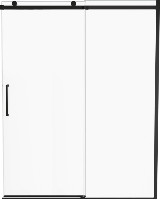 Luca Varess Boltano Dusche Schiebetür 160 cm x 200 cm Klarglas matt Schwarz profil