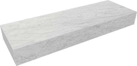 Balmani Nova Handwaschbecken: Carrara-Marmor, 60 x 20 cm