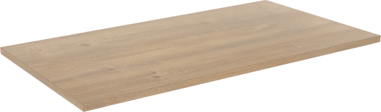 Linie Lado Einzelwaschtischplatte, Melamin in NaturEiche, 90 x 46 cm