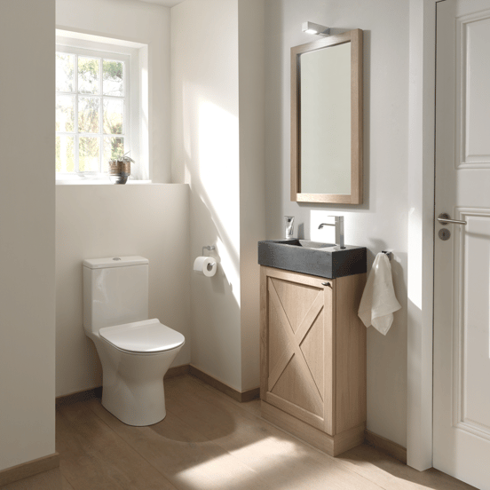 Luca Varess Delano Stand WC: Weiß glänzend, spülrandlos