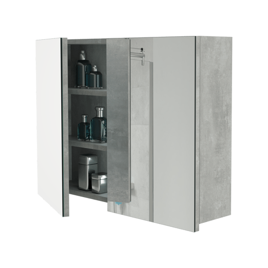 Storke Beta spiegelkast 80 x 60 cm betongrijs