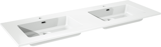 Storke Diva double vasque marbre composite brillant 150 x 52 cm