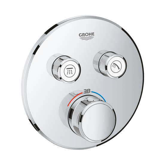 Grohe Grohtherm SmartControl thermostat encastrable 2 sorties chrome brillant