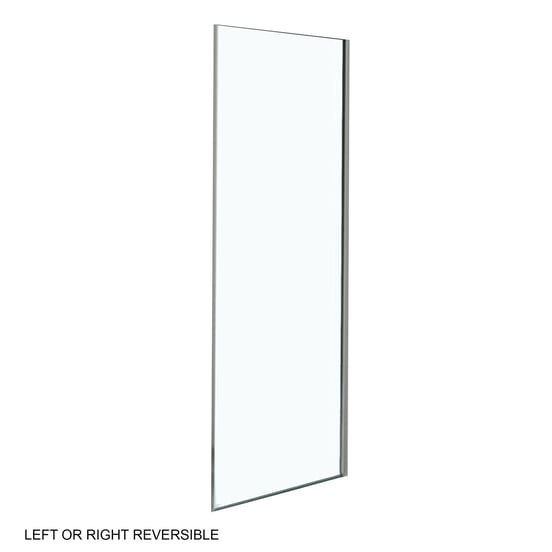 Luca Varess Nona douchecabine met draaideur en 2 vaste zijwanden 100 x 90 cm helder glas glans chroom profiel - zijpaneel