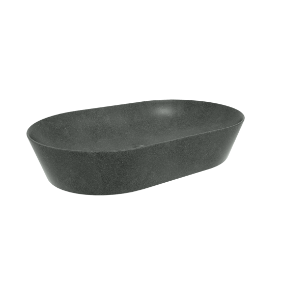 Balmani Still Aufsatzwaschbecken: Granit, poliert, oval, 54 x 34 cm