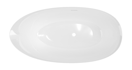 Luca Varess Uovia ovaal vrijstaand bad 170 x 85 cm acryl glanzend wit