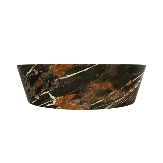 Balmani Still Aufsatzwaschbecken: Portoro Marmor Gold, rund, Ø 38 cm