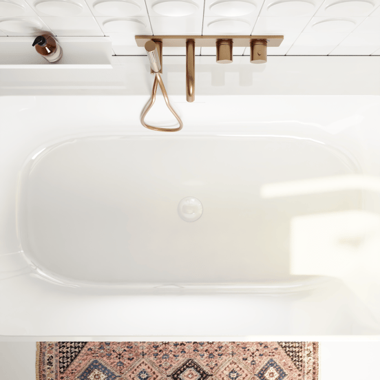 Luca Varess Laguna 2-Personen-Eckbadewanne: links, 170 x 85 cm, Acryl Weiß Glänzend