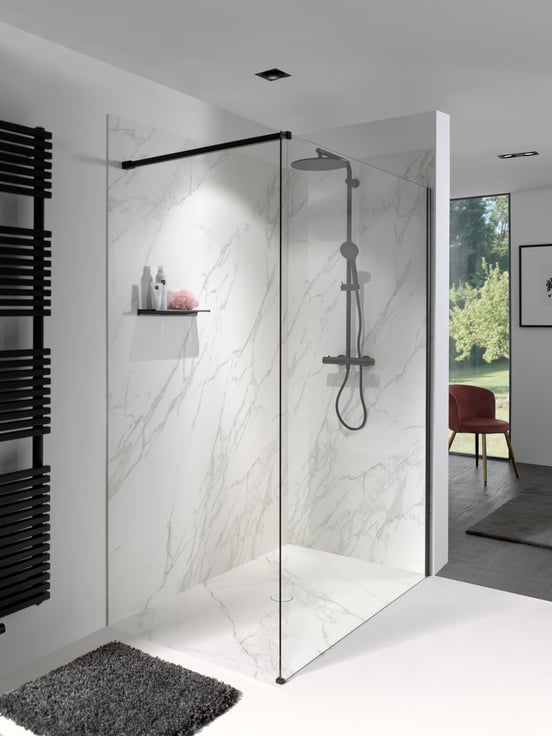 Balmani Studio douchewandpaneel 140 x 220 cm keramiek Calacatta