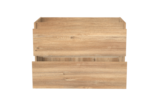 Storke Seda zwevend wastafelonderkast 95 x 52 cm ruw eiken 2 lades