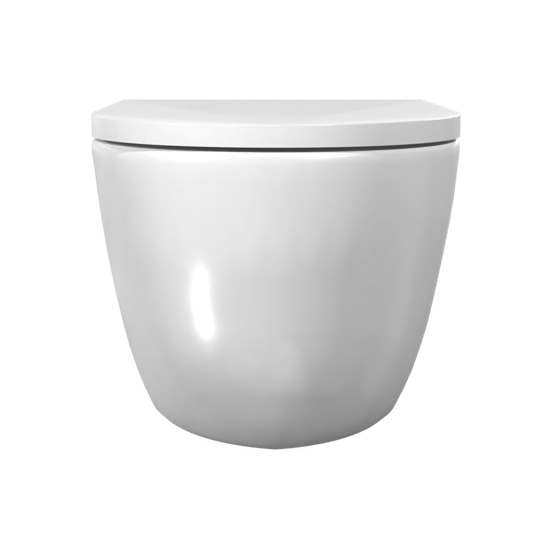 Luca Varess Moreno hangtoilet Glanzend Wit randloos