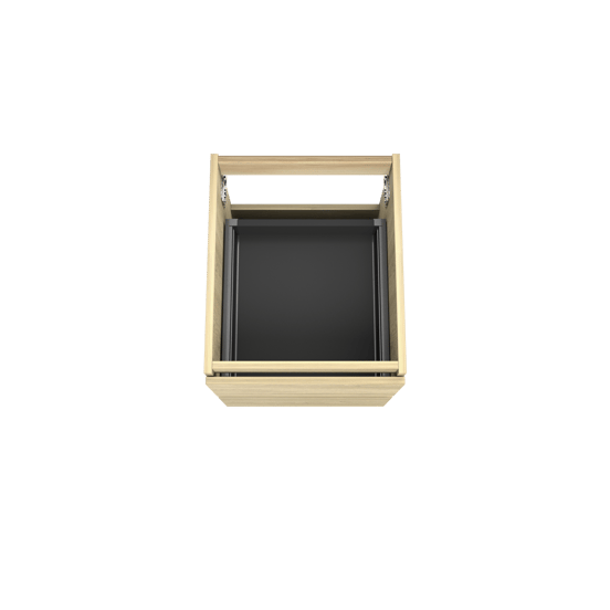 Balmani Lucida hängender Waschbeckenunterschrank: 45 x 55 cm, Eiche verwittert, 2 Schubladen