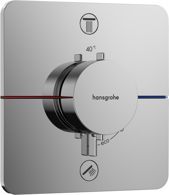 Hansgrohe Showerselect Comfort Q inbouw thermostaat 2 uitgangen glanzend chroom