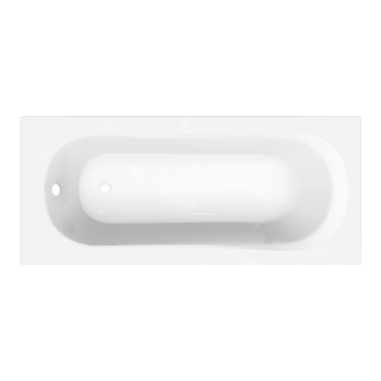 Linie Tessa eenpersoons inbouwbad 170 x 70 cm acryl Glanzend Wit