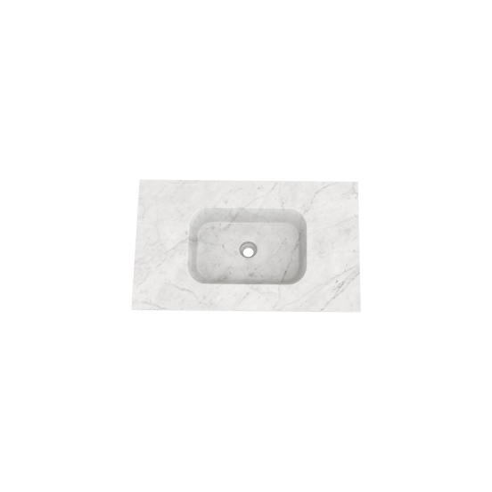 Balmani Tablo Arcato Einzelwaschtisch, Carrara-Marmor, 90 x 55 cm