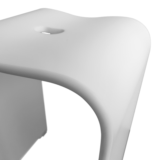 Luca Varess Coco chaise de douche blanc mat