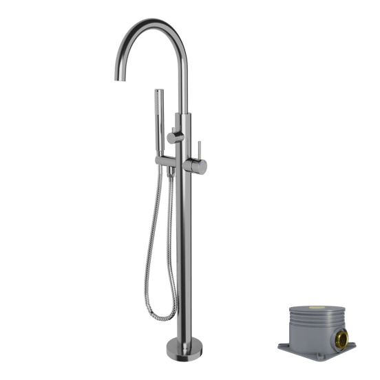 Linie Diversy freistehende Badewannenarmatur: Chrom glänzend, mit Brausekopf