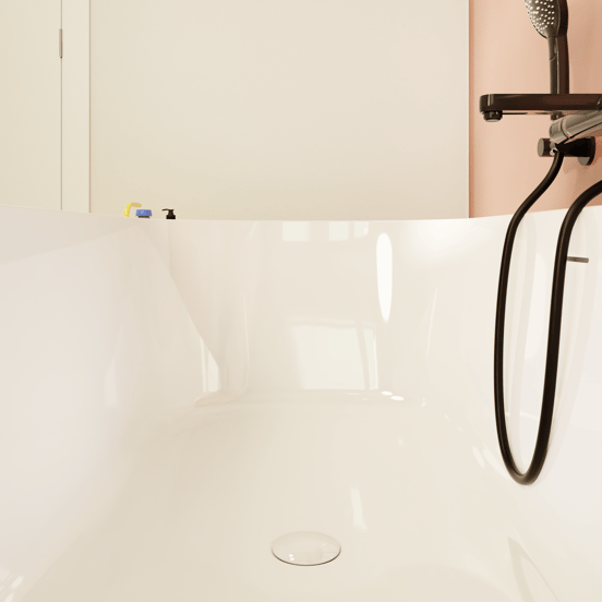 Luca Varess Laguna tweepersoons halfvrijstaand bad 170 x 85 cm acryl Glanzend Wit