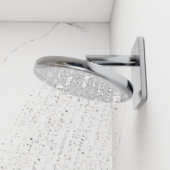 Blaufoss Onos 250  hoofddouche rond 25 cm met douchearm  chroom