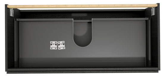 Balmani Lucida meuble sous-lavabo suspendu 120 x 55 cm chêne noir 2 tiroirs