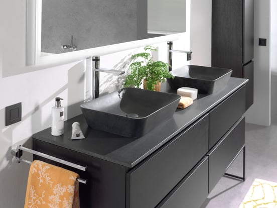 Balmani Stretto tablette simple ou double granite doux 180 x 55 cm