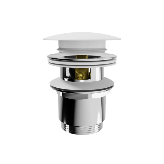 Santeg afvoerplug afsluitbaar porselein mat wit