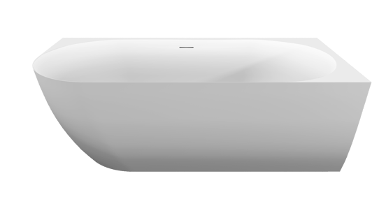 Luca Varess Otello baignoire d'angle droite duo 180 x 85 cm acrylique blanc mat