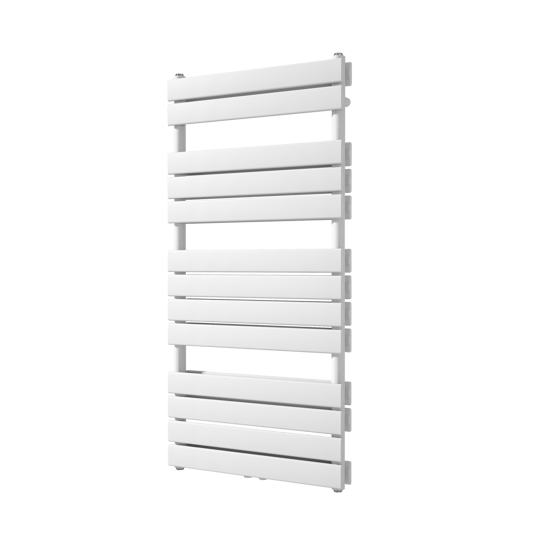 Vipera Vulcan dubbele handdoekradiator 60 x 123 cm centrale verwarming mat wit zij- en middenaansluiting 1.317W