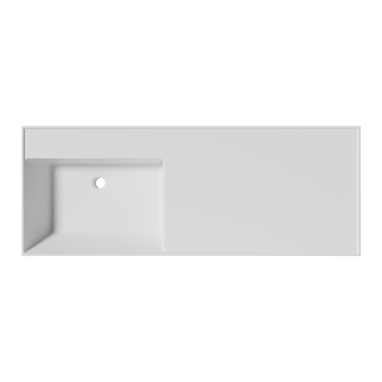 Balmani Argila Waschtisch links Marmorkomposit matt Weiβ 120 x 46 cm