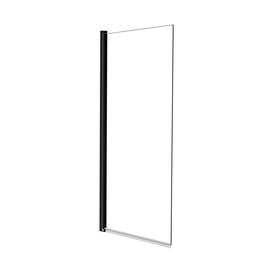 Luca Varess Kuresa Badewannenaufsatz: 85cm, Klarglas ,Schwarzes Profil