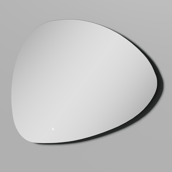 Luca Varess Organic Badspiegel mit Beleuchtung: Organisch, 120 cm, mit Anti-Beschlag Spiegelheizung