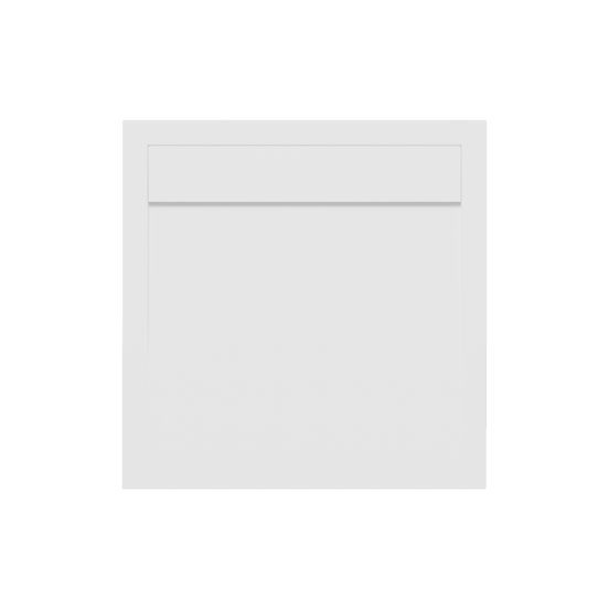 Luca Varess Dandy douchebak 90 x 90 cm composietmarmer mat wit rock structuur