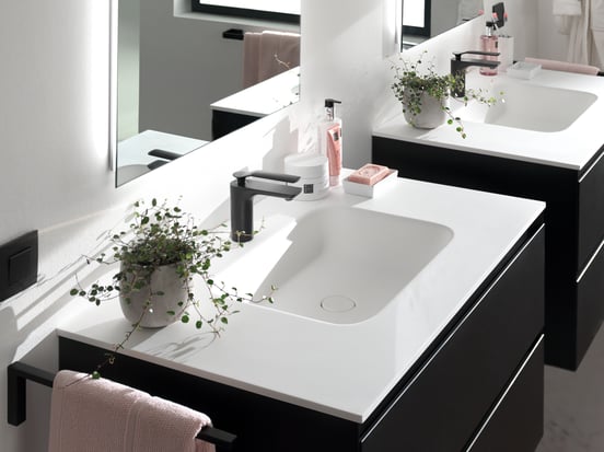 Balmani Tablo Arcato enkele wastafel matte Solid Surface 90 x 55 cm, exclusief crepine