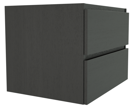 Balmani Lucida zwevende wastafelonderkast 67,5 x 55 cm zwarte eik 2 lades