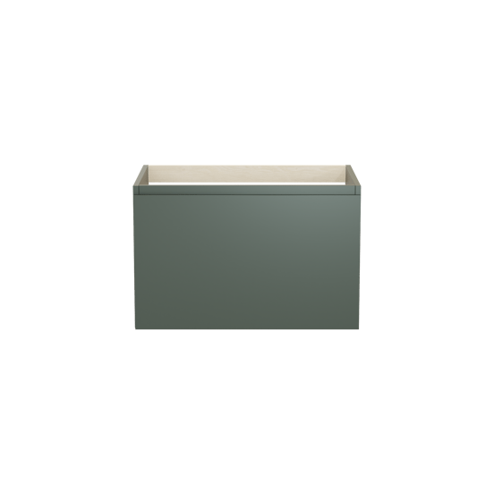 Balmani Sfera hängender Waschbeckenunterschrank: 75 x 55 cm, Forest, 2 Schubladen