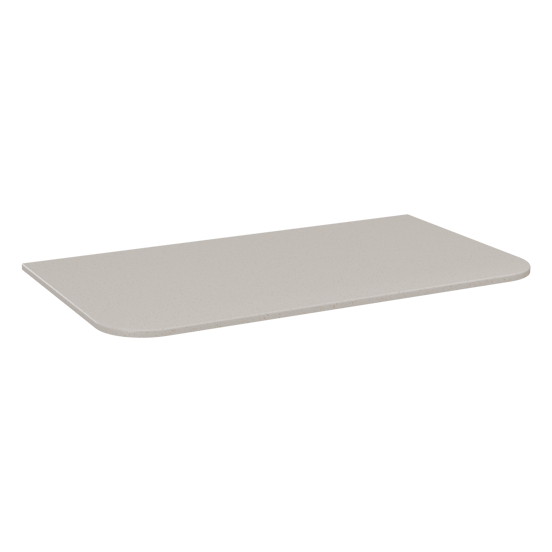 Storke Tavola Soft enkel wastafelblad beige granita solid surface 80 x 46 cm