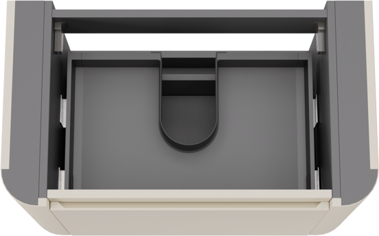 Storke Soft zwevende wastafelonderkast 80 x 46 cm Sand mat 2 lades