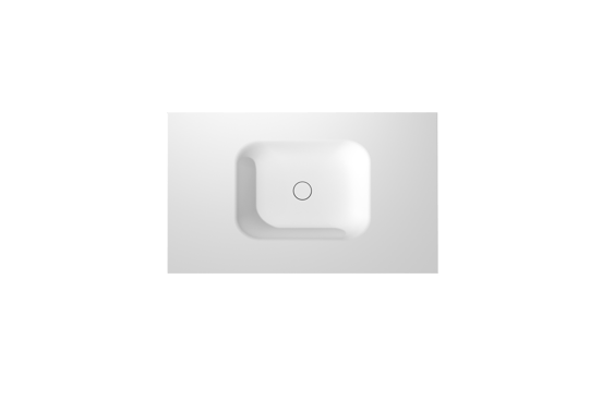 Balmani Arcato Einzelwaschtisch, Solid Surface matt, 90 x 55 cm, Ablaufventil nicht inklusive