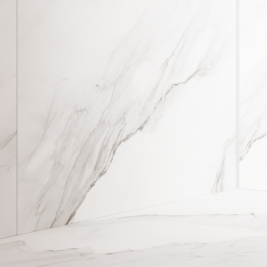 Luca Varess Suite douchebak 180 x 90 cm composietmarmer Marble White 