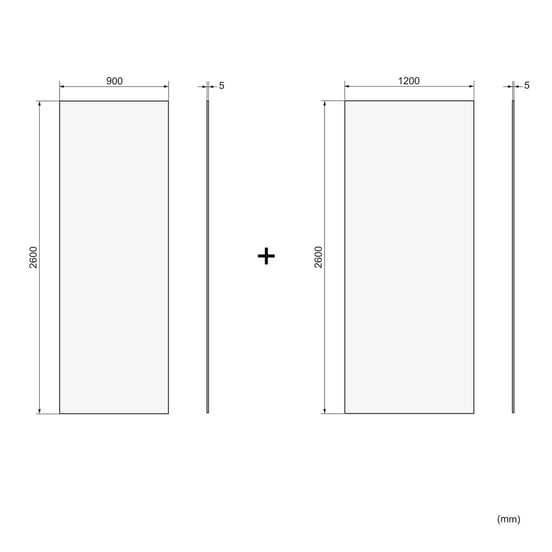 Linie Plato set douchewandbekleding set 120x260 & 90x260 cm pvc mat beige Baltimore