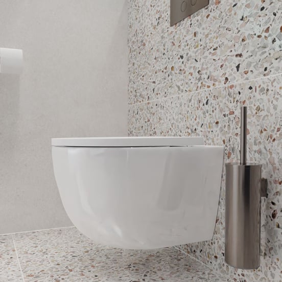 Luca Varess Moreno hangtoilet Glanzend Wit randloos