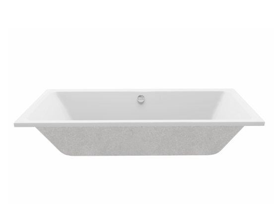 Luca Varess Sandrina tweepersoons inbouwbad 180 x 80 cm acryl mat wit