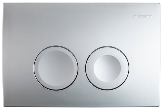 Delta25 bedieningspaneel Mat Chroom voor Geberit Duofix UP100 inbouwreservoir