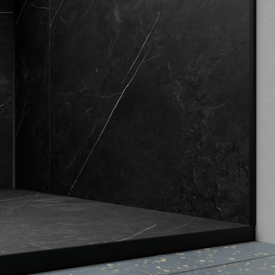 Luca Varess Suite Duschrückwand Set 2 x 120x260 cm, SPC, Marble dark