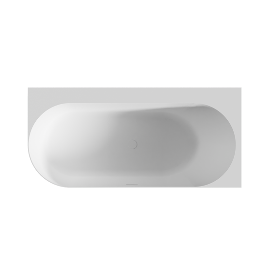 Balmani Scala tweepersoonsbad hoekbad rechts 175 x 80 cm Solid Surface mat wit