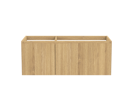 Balmani Idra meuble sous-lavabo suspendu 120 x 55 cm asymétrique droite placage chêne naturel 4 tiroirs