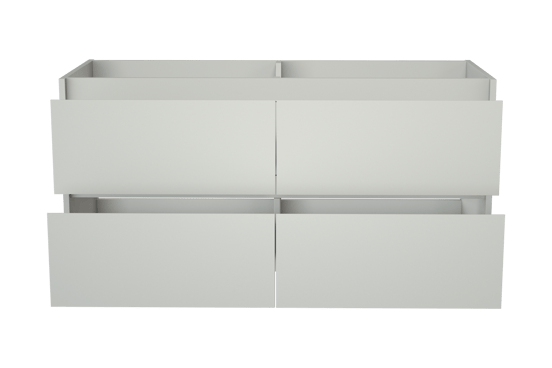 Storke Seda zwevend wastafelonderkast 130 x 52 cm mat wit 4 lades